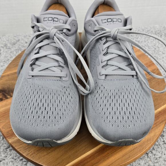 Topo Athletic Mens 11 Phantom 3 Grey White Athletic Performance Running Shoe - Picture 6 of 12